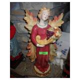 CERAMIC GIVE THANKS FALL ANGEL VASE / PLANTER 24'