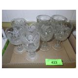 VINTAGE PRESSED GLASS GOBLETS