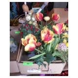 TOPIARY TREE, TULIP ARRANGEMENT & EGG TREE (EGGS>>