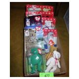 ASST. NIP TY BEANIE BABIES, 2 TEENIE BEANIE BABIES