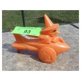 VINTAGE ROSBRO ?  WITCH ON ROCKET CAR W/ DAMAGE>>>