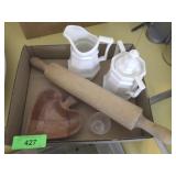 MUSEUM COLLECTION CREAM & SUGAR, WOVEN WOOD SNACK>