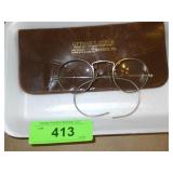 VINTAGE 1/10 12K G.F. WIRE RIM GLASSES, VINTAGE >>