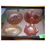 VINTAGE CARNIVAL GLASS BOWLS