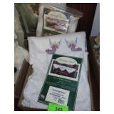 3 HERITAGE LACE MANTEL RUNNERS (2 NEED CLEANED)