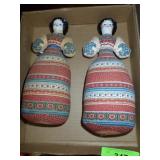 2 AVON AMERICAN HEIRLOOM PIN CUSHION DOLLS WITH>>>