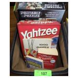YAHTZEE & PUZZLE (COMPLETE?), GAME BOOKS