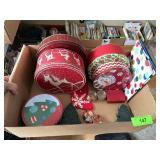 CHRISTMAS TINS, GIFT BAGS, FIGURINES