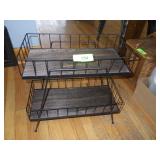 2 TIER WIRE & WOOD SHELF 18 x 8 x 16