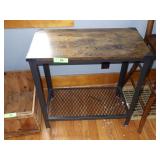 TABLE W/ MESH BOTTOM SHELF 24 x 12 x 25