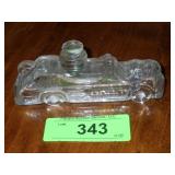 VTG FIRE ENGINE GLASS CANDY CONTAINER **BROKEN>>>