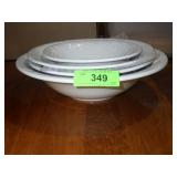 GIBSON CHINA EMBOSSED FRUIT SERVING BOWLS **NO>>>