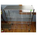 METAL ROLLING SHELVING UNIT 36 x 14 x 40