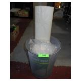 WIRE MESH TRASH CAN, BUBBLE WRAP & PACKING PAPER