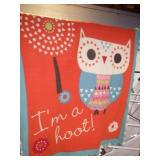 2 HANDMADE FLEECE THROWS - SUPERMAN & OWL