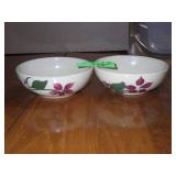 2 VINTAGE WATT POTTERY STARFLOWER BOWLS #4 & ?