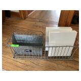 WIRE BASKET W/ METAL MAIL HOLDER, IKEA SHELVES