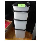 4 TUPPERWARE CANISTER / STORAGE CONTAINERS
