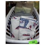ASST. FLAT SHEETS, PILLOWCASES, TWIN FLAT &>>>