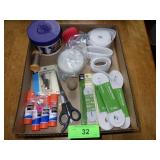 SILVER POLISH, ELASTIC, PIN CUSHION, SCISSORS, ETC