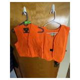 2 CHILDRENS BLAZE ORANGE HUNTING VESTS (S)