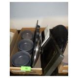 STONEWARE BOWLS, MUFFIN TIN, PIZZA STONE (DARK)>>>