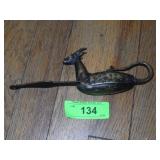 VTG BRASS / BRONZE? DEER PADLOCK