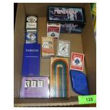 ASST. PLAYING CARDS, TANGOES GAME, CRIBBAGE, MIND>