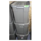 3 RUBBERMAID 18 GAL. ROUGHNECK STORAGE CONTAINERS