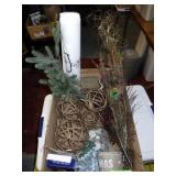 PEACOCK FEATHERS, CHRISTMAS DECOR, TWINE ORBS, ETC