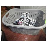 PLASTIC HANGERS (HAMPER HAS BROKEN HANDLE)