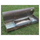 COPPER PLANTER (41 x 14 x 16), METAL WICKER >>>>>