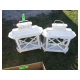 WOODEN CANDLE HOLDERS? NO GLASS ON SIDES