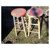 2 BAR STOOLS (29" TO SEAT TOP)