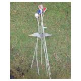 METAL EAGLE & 7 DRIVEWAY MARKERS