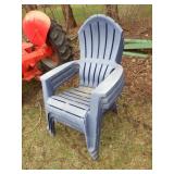 3 STACKING RESIN CHAIRS