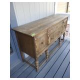 VINTAGE OAK BUFFET  66 x 21 x 37
