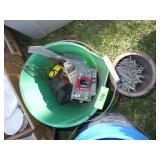 NAILS, MEASURING TAPES, SPRINKLER, ETC