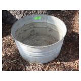 GALVANIZED WASH TUB (PRE DRILLED HOLES FOR PLANTS)
