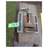 VINTAGE DRILL PRESS VICE & OAK WRENCH  BOX