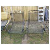 2 VINTAGE MESH SPRING CHAIRS