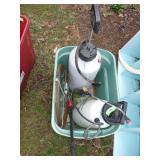 SPRAY PUMPS (UNTESTED), DRAIN SNAKE