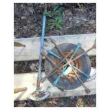 UTILITY TIRE (4.80\4.00-8), 3 TIRE IRONS, PIPE >>>