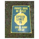 METAL SPEED LIMIT SIGN (24 x 36) **SEE PICS FOR >>