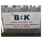 PLASTIC BUISINESS SIGN 99" x 45"