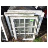 4 VINTAGE WEATHERED WINDOWS