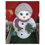 CERAMIC SNOWLADY  27"