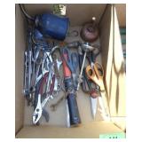 ASST. TOOLS - HAMMER, PLIERS, OIL CANS, ETC