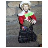 CHRISTMAS CAROLER TREE TOPPER   18"