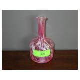 VINTAGE? FENTON? HAND BLOWN ART GLASS VASE 7 1/2"